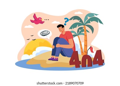 Empty States Illustration concept on white background