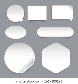 Empty Sticker set different shapes