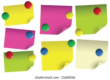Empty sticky paper blanks with magnets