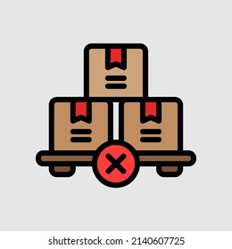 Leeres Stocksymbol im vollen Line-Stil über schwarzen Freitag, Verwendung für Website-Mobile-App-Präsentation