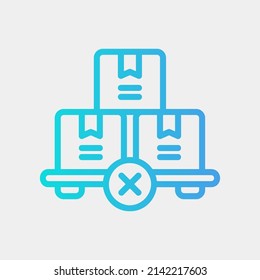 Empty stock icon in gradient style about black friday, use for website mobile app presentation