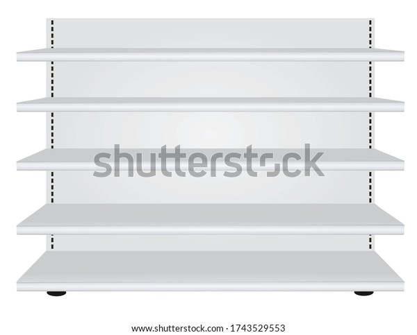 Empty Store Shelves Vector Illustration Stock Vector (Royalty Free ...