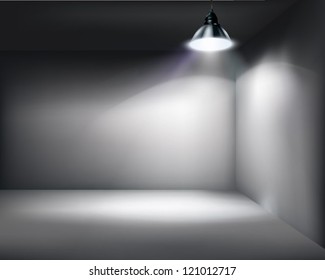 Empty store. Vector illustration.