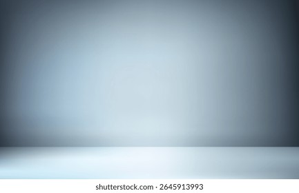 Empty studio backdrop. Plain, neutral-toned space with light gray wall and floors. The color palette is muted and soft, creating a simple, clean gradient background. Minimalist and modern design.