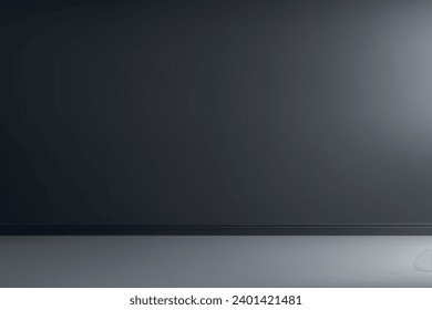 Leerer Studiohintergrund mit dunkler Wand. Vorlage für die Produktpräsentation