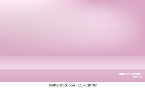 Empty studio background for product display. Banner for advertise product on website. Showroom shoot render. Vector abstract mock up 3D stage studio room with spotlight light backdrop.