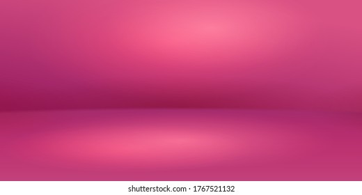 Empty studio background with soft lighting in pink colors
