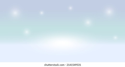 Azul podio vacío en estudio. Vector