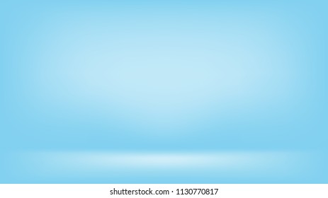 Empty studio room background for display your products. Blue color. Vector illustration