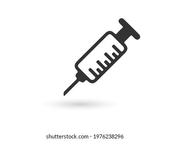 Empty syringe line icon, Isolated