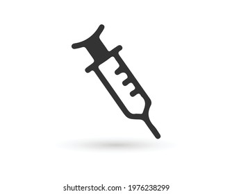 Empty syringe line icon, Isolated