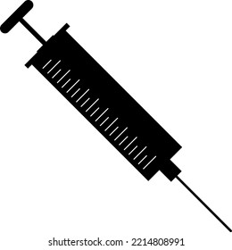 Empty syringe line icon, Isolated on white background..eps
