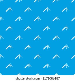 Empty syringe pattern vector seamless blue repeat for any use