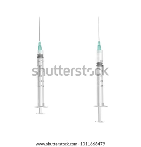 Empty syringe. Vector illustration.