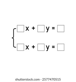 Empty system of two equations in mathematics.