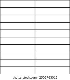 empty table with rows vector illustration	