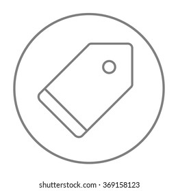 Empty tag line icon.