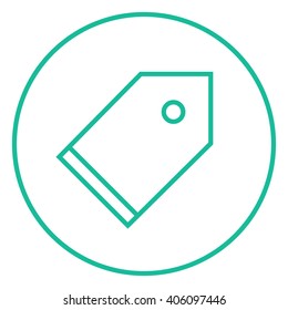 Icono de línea de etiqueta vacía.