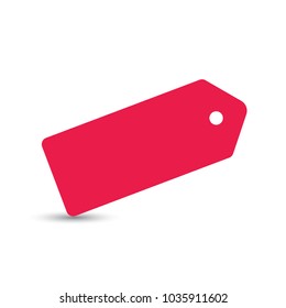 Empty tag on white background