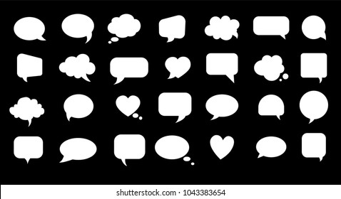 Empty talk bubble. Text message to communicate, comic books. Vector bubble.