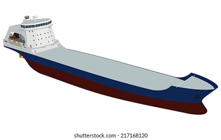 Empty tanker on white background