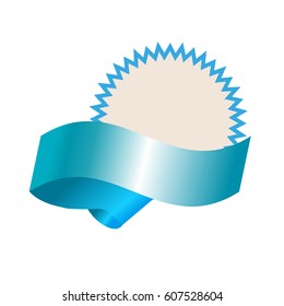 Empty template with blue realistic banner