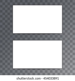 Empty template business card isolated on transparent background.