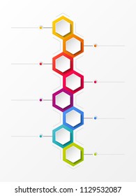 Empty template of colourful icons with copyspace. Vector.
