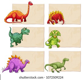 Empty Template with Dinosaurs illustration