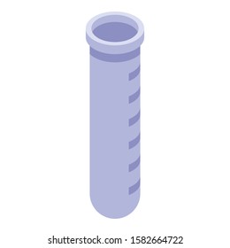 Empty test tube icon. Isometric of empty test tube vector icon for web design isolated on white background