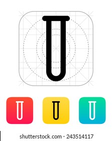 Empty test tube icon on white background.. Vector illustration.
