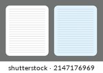 Empty text black lined paper document template with round corner edges, office icon, blank memo, web page, space object, text, vector illustration. Small note paper blank.