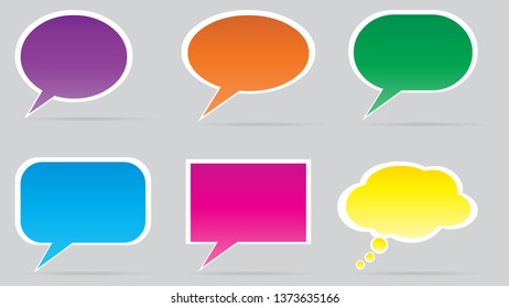 Empty text reference box Simple and cute in cartoon style. vector illustration