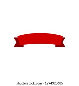 Empty text ribbon on a white background EPS Vector