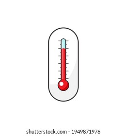 Icono del termómetro vacío. Imagen de cliente aislada en fondo blanco