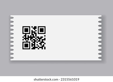 Empty ticket template. Blank concert ticket or lottery coupon. Event coupon or cinema movie theater card. Festival or circus paper empty flyer. Vector isolated illustration
