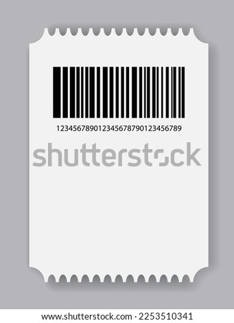 Empty ticket template. Blank concert ticket or lottery coupon. Event coupon or cinema movie theater card. Festival or circus paper empty flyer. Vector isolated illustration
