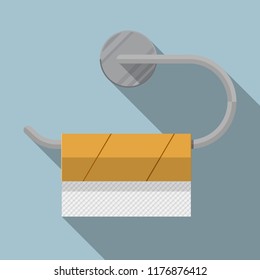 Empty Toilet Paper Roll Vector Flat Design.