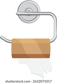 empty toilet paper roll vector drawing.