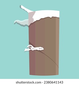 ilustración vectorial de papel higiénico vacío