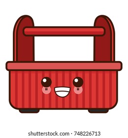 Empty toolbox isolated cute kawaii cartoon