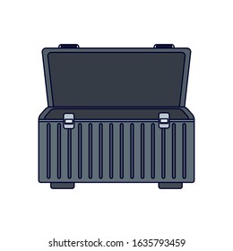 empty tools box icon over white background, vector illustration