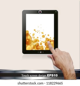 empty touch screen tablet technology. vector design