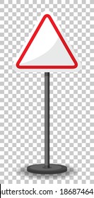 Empty traffic banner on transparent background illustration
