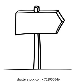 AN EMPTY TRAFFIC SIGN INDICATING DIRECTION