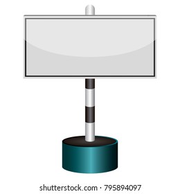 Empty traffic signal on a white background, Vector illustration