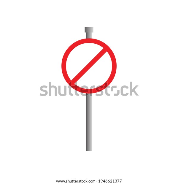 Empty Traffic Signs Isolated On White Stock Vector (Royalty Free ...