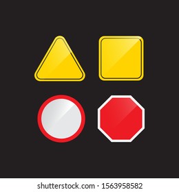 Empty traffic signs. vector illustration