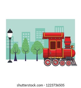 Empty train cabin cartoon