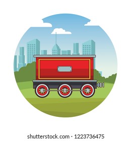 Empty train wagon